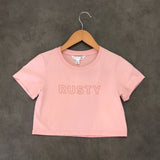 Rusty essentials crop tee girls